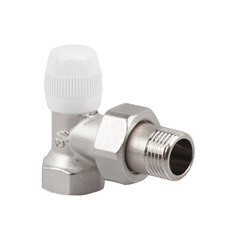 Клапан запорный угловой SR Rubinetterie Universal 1/2 ВР(г) х 1/2 НР(ш) для радиатора (A523-1500N000)