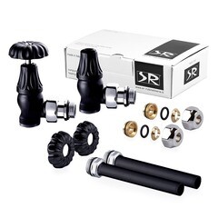 Изображение товара Комплект терморегулирующий угловой SR Rubinetterie Floral Old Style 1/2 х 24/19 для радиатора (A339-1500VCPS)