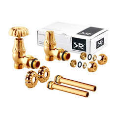 Изображение товара Комплект терморегулирующий угловой SR Rubinetterie Floral Old Style 1/2 х 24/19 для радиатора (A339-1500D0P0)