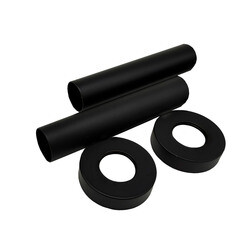 Изображение товара Трубки SR Rubinetterie декоративные 18-20 мм для радиатора черные матовые (0491-1500V07S)