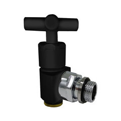 Изображение товара Клапан термостатический угловой SR Rubinetterie Prestige Minimal 1/2 НР(ш) х 24/19 для радиатора (0385-1500VCPS)