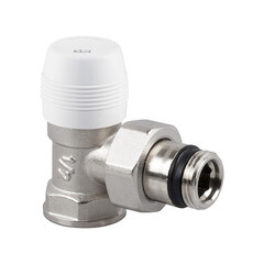 Изображение товара Клапан запорный угловой SR Rubinetterie Italia 1/2 ВР(г) х 1/2 НР(ш) для радиатора (0203-1500N000)