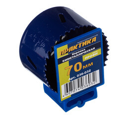 Коронка биметаллическая Практика (036-032) универсальная d70 мм - фото 2