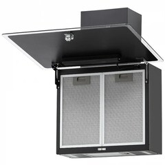 Кухонная вытяжка наклонная Krona Aura Frame 60 см черная - фото 6