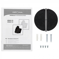 Кухонная вытяжка наклонная Krona Vierkant 60 см черная - фото 5