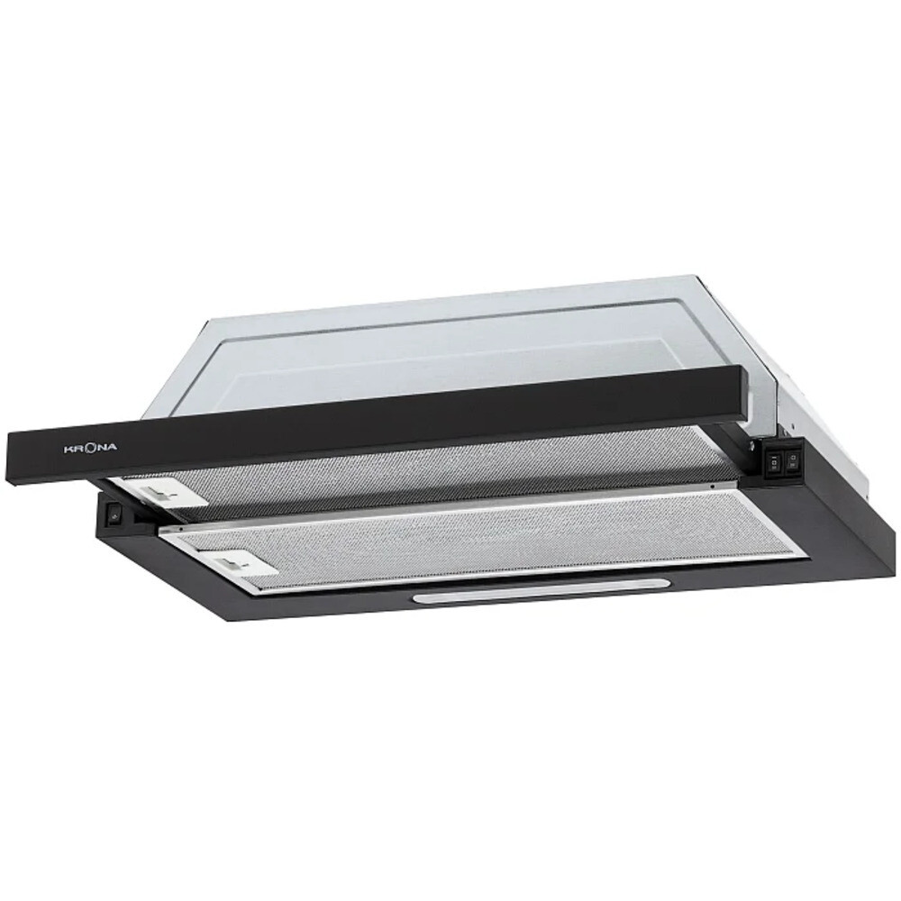 Изображение товара Кухонная вытяжка встраиваемая Krona Kerry 600 Black PB 60 см черная Изображение товара Кухонная вытяжка встраиваемая Krona Kerry 600 Black PB 60 см черная