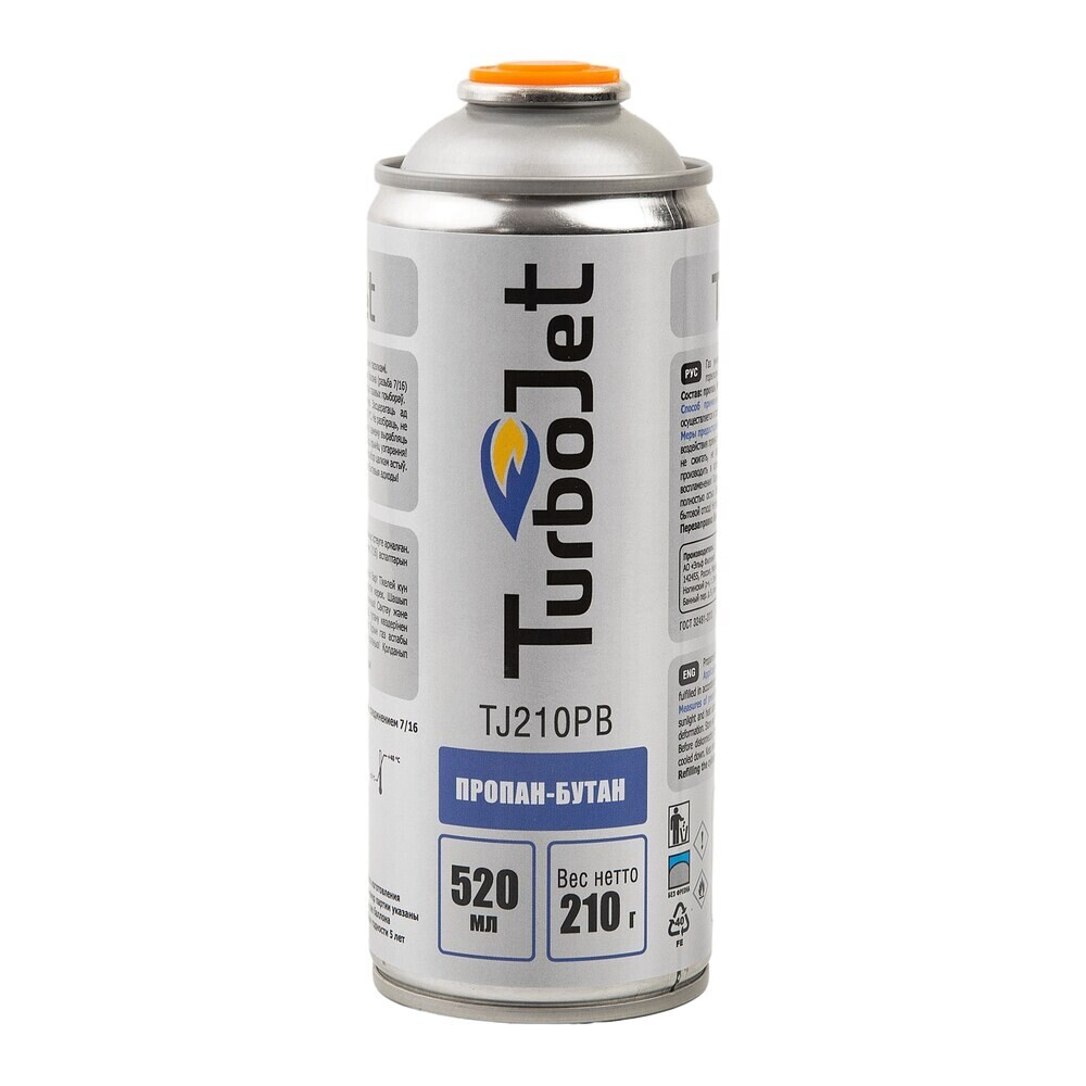 Изображение товара Газовый баллон Turbojet 0,52 л пропан бутан одноразовый для гриля