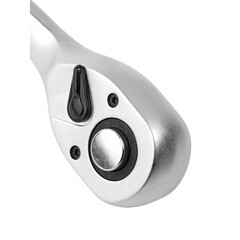 Ключ-трещотка AV Steel 1/2х255 мм 72 зубца с изогнутой двухкомпонентной рукояткой - фото 3