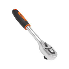 Ключ-трещотка AV Steel 1/2х255 мм 45 зубцов с двухкомпонентной рукояткой - фото 3