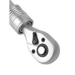 Ключ-трещотка телескопический AV Steel 1/4х190-255 мм 72 зубца с двухкомпонентной рукояткой - фото 4