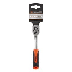 Ключ-трещотка AV Steel 1/4х155 мм 72 зубца с изогнутой двухкомпонентной рукояткой - фото 2