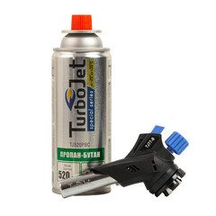 Изображение товара Горелка с газовым баллоном Turbojet TJ773-PB с пьезоподжигом и регулятором