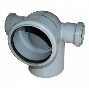 Отвод для внутренней канализации Политэк 110 x 90° с выx . 50 (левый ...