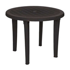 Изображение товара Стол разборный пластиковый Элластик-Пласт шоколад 950х950х740 мм круглый (ЭП 013662)