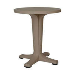 Изображение товара Стол разборный пластиковый Элластик-Пласт Прованс шоколад 650х650х720 мм круглый (ЭП 762907шк)