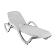 Шезлонг складной пластиковый Элластик-Пласт Capri 1940х730х310 мм плетеный (ЭП 644376) - фото 1