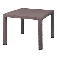 Изображение товара Стол разборный пластиковый ЭльфПласт Rodos светло-коричневый 950х950х750 мм квадратный (584)