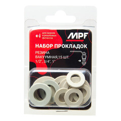 Изображение товара Набор сантехнических прокладок для герметизации резьбовых соединений MasterProf (15 шт.) (ДС.071409)