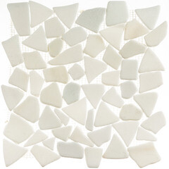Мозаика Mir Mosaic Natural Paladium белая из натурального камня 305х305х7 мм матовая - фото 1