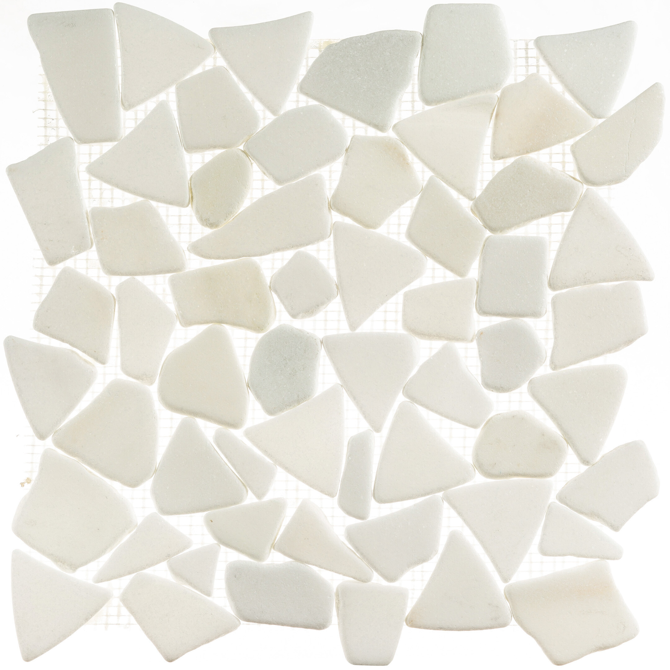 Изображение товара Мозаика Mir Mosaic Natural Paladium белая из натурального камня 305х305х7 мм матовая