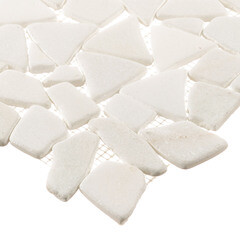 Мозаика Mir Mosaic Natural Paladium белая из натурального камня 305х305х7 мм матовая - фото 5