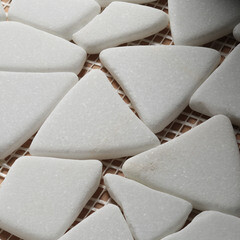 Мозаика Mir Mosaic Natural Paladium белая из натурального камня 305х305х7 мм матовая - фото 4