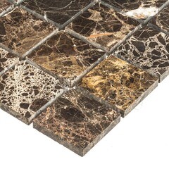 Мозаика Mir Mosaic Natural Adriatica коричневая 01 из натурального камня 305х305х7 мм глянцевая - фото 5