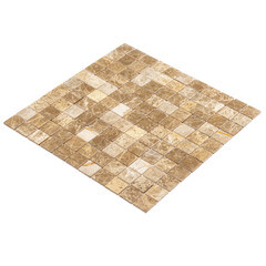 Мозаика Mir Mosaic Natural i-Tilе светло-коричневая из натурального камня 298х298х4 мм глянцевая - фото 5