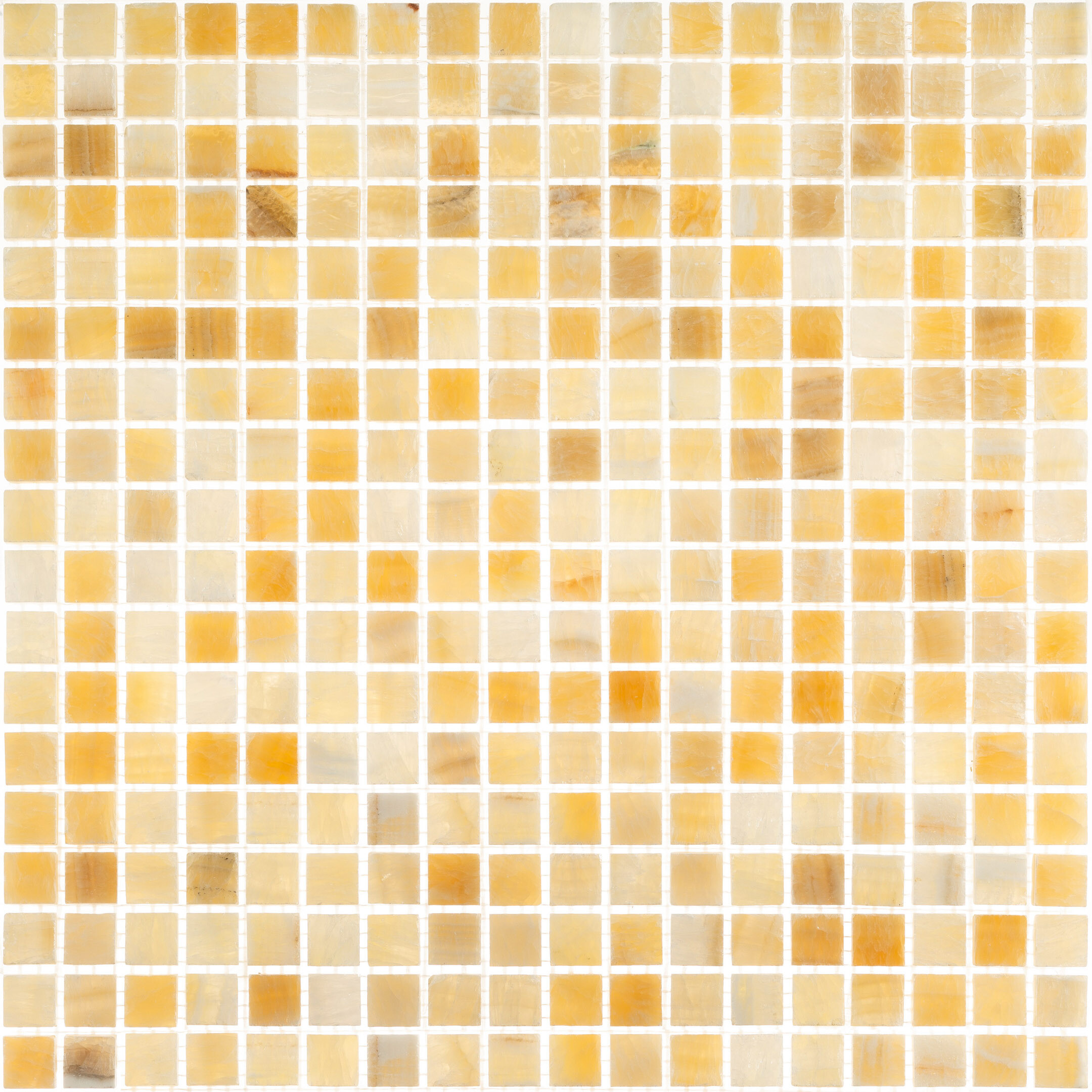 Изображение товара Мозаика Mir Mosaic Natural Adriatica желтая из мрамора 305x305 мм глянцевая внутренняя отделка