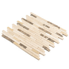 Мозаика Mir Mosaic Natural S-line бежевая из натурального камня 305х305х10 мм глянцевая - фото 5