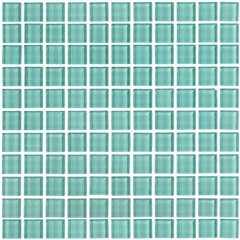 Изображение товара Мозаика Mir Mosaic Natural Color palette темно-голубая стеклянная 300х300х4 мм глянцевая