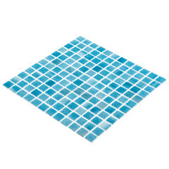 Мозаика Mir Mosaic Natural Steppa голубая стеклянная 315х315х5 мм глянцевая - фото 7