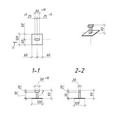Закладная под бетонирование 120х120х90 мм - фото 2