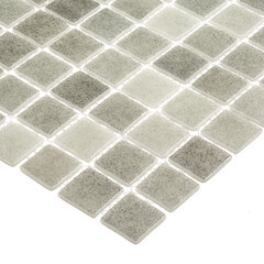 Мозаика Mir Mosaic Natural Steppa светло-серая стеклянная 315х315х5 мм глянцевая - фото 3