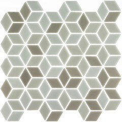 Мозаика Mir Mosaic Natural Steppa ромбы серая стеклянная 270х260х5 мм глянцевая - фото 7