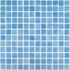 Мозаика Mir Mosaic Natural Steppa голубая стеклянная 315х315х5 мм глянцевая antislip - фото 6