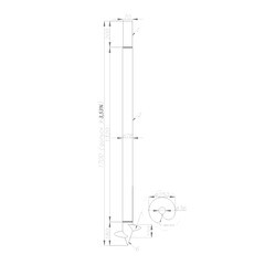 Свая-стойка винтовая d76х1700 мм (70х70х200 мм/ d76х1500 мм) - фото 5