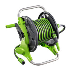 Катушка с поливочным шлангом 15 м Amigo пластиковая с набором коннекторов (79605) - фото 3