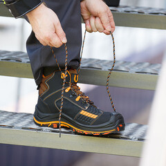 Ботинки кожаные с перфорацией и защитным подноском и стелькой размер 42 черные Мистраль TR4-CK (138921) - фото 8