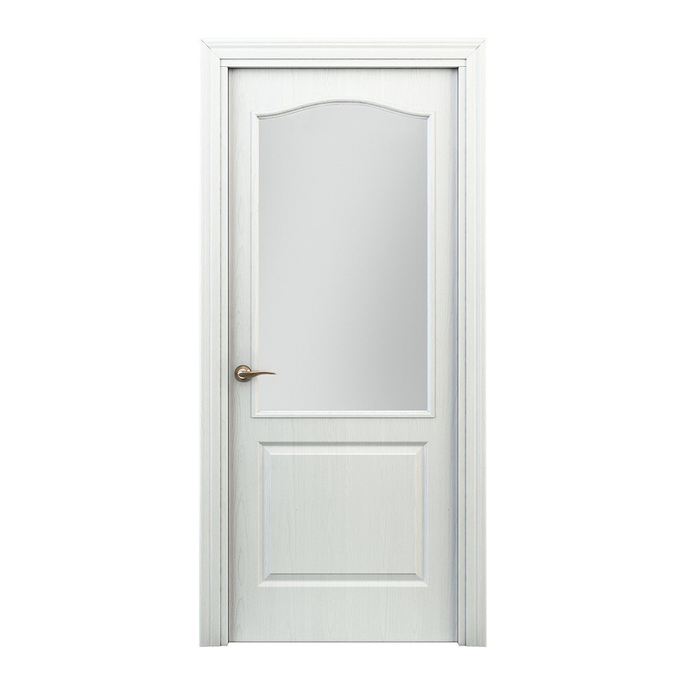 Изображение товара Межкомнатная дверь Палитра 700х2000 со стеклом белая финишпленка