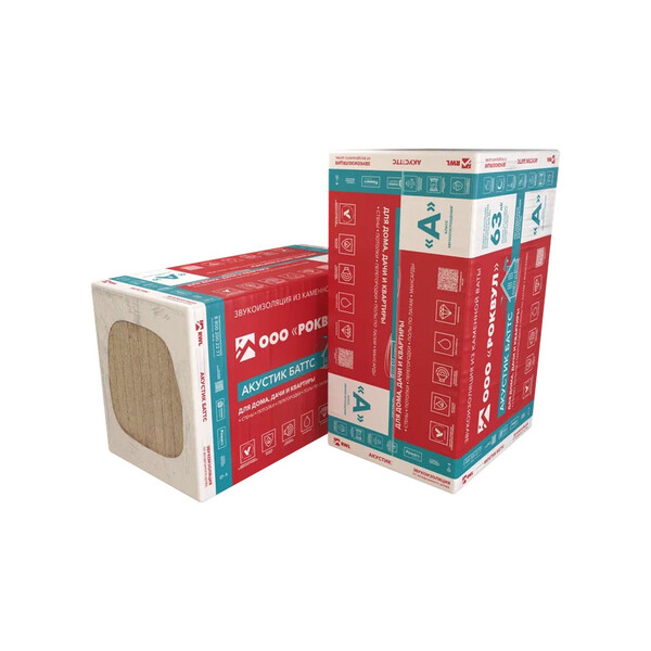 Шумоизоляция Роквул Акустик Баттс 50х600х1000 мм 6 кв.м — купить в ...