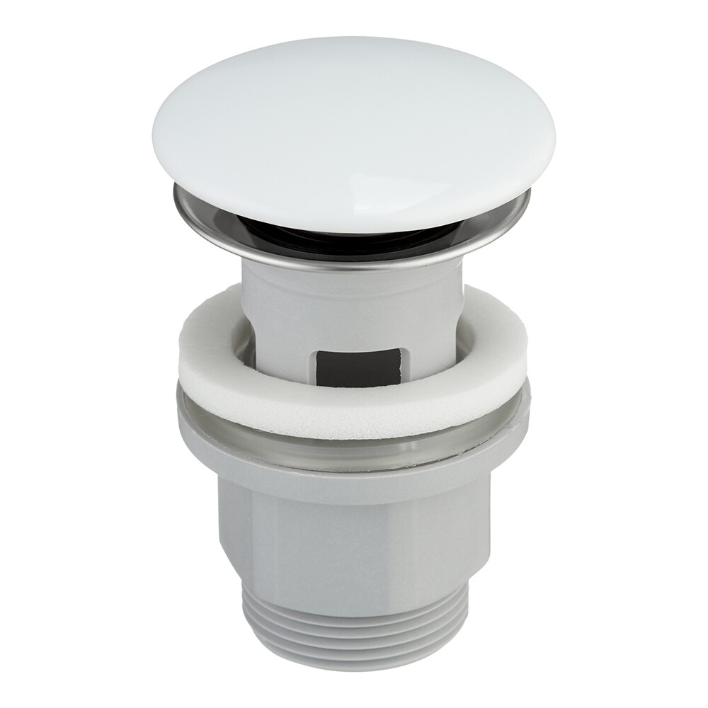 Донный клапан AM.PM клик-клак 1 1/4 с переливом белый (F0700P33)