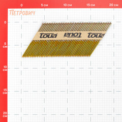 Гвозди реечные Toua для гвоздезабивного пистолета 3,05х90 мм оцинкованные гладкие (2000 шт.) - фото 2