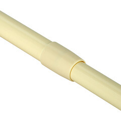 Карниз для ванной 125-230 см телескопический прямой алюминий бежевый - фото 2