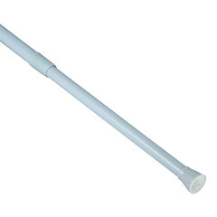 Изображение товара Карниз для ванной 125-230 см телескопический прямой алюминий белый