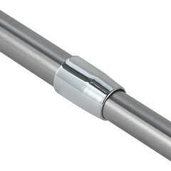 Карниз для ванной 125-230 см телескопический прямой нержавеющая сталь хром - фото 2