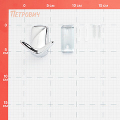 Крючок для ванной Fora Flower двойной на шуруп металл хром (FOR-FL053/6680) - фото 4