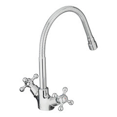 Смеситель для кухни Milardo Duplex хром с гибким изливом двухвентильный (DUPSB0FM05) - фото 7