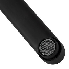 Смеситель для ванны Milardo Rora черный однорычажный с длинным изливом с лейкой (RORBL00M10) - фото 5