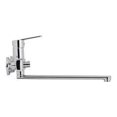 Смеситель для ванны Decoroom DR22 хром однорычажный с длинным изливом с лейкой (DR22043) - фото 4